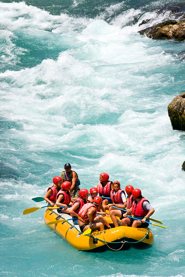 Image of people rafting down river.